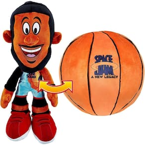 SPACE JAM: Um Novo Legado - Transformando Pelúcia - 12" Lebron James em um Soft Plush Basketball