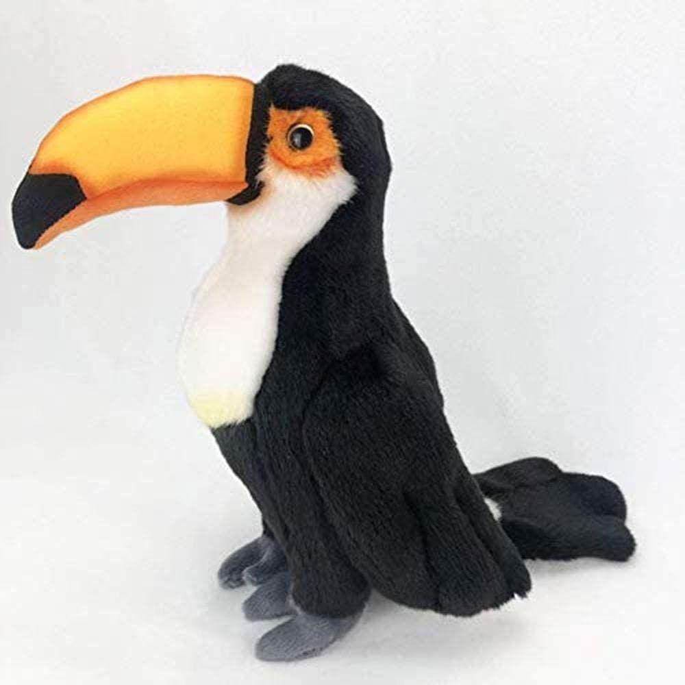 Pássaro tucano realista recheado animal pelúcia brinquedo 13.78" presentes de brinquedo de pelúcia para crianças Aniversário Natal