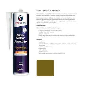Selante Adesivo Silicone Para Esquadria Alumínio Vidro Bronze