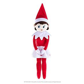 O Elfo Na Prateleira Plushee Pals Huggable Girl, Vermelho, 27 polegadas