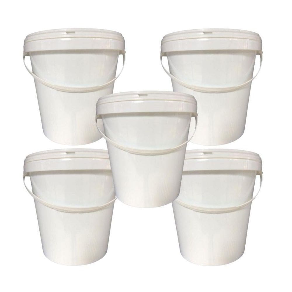 Balde 3L Alça Plast P Frango Frito C/Tampa - 5 Pçs