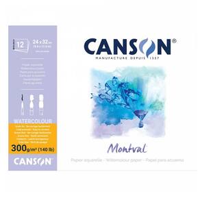 Bloco Aquarela Montval 300g Grain Fino 24x32 12Fl