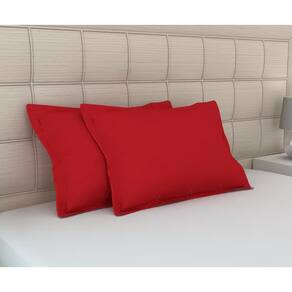 Kit de Fronhas Matelassê Zono Enxovais 2 peças em Malha 100% Algodão Vermelho