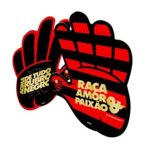 Mão De Torcedor Decorativa Flamengo Jogo 6Un Festas