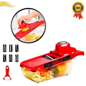 Conjunto 6 Em 1 Mandoline Cortador Ralador De Legumes