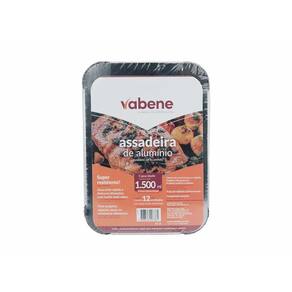 Assadeira Retangular 1500Ml Com Tampa Cart 12Un Vabene