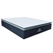 Colchão Casal Queen Molas Ensacadas Pillow Top Maximus 158x198x28cm Cinza/Branco Gazin - Suporta até 120Kg por Pessoa