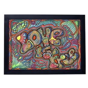 Lindo quadro 24X33 psicodélica hippie love P8493