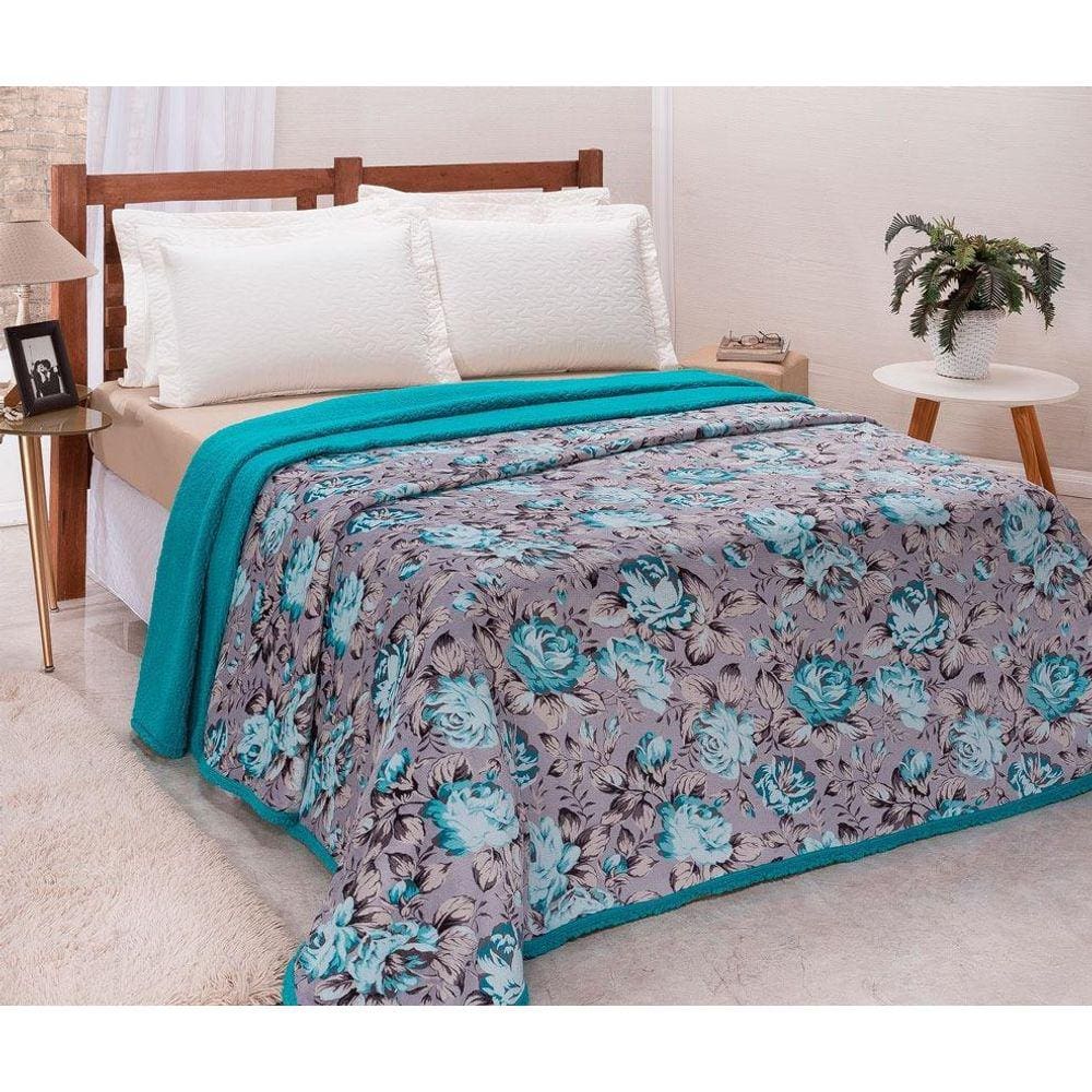 Cobertor Manta Dupla Sherpa Queen Lacarneiro Plush Estampado