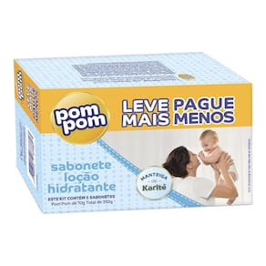 Kit Sabonete em Barra Pom Pom com 5un de 70g