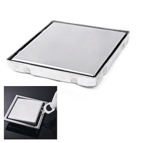 Ralo Oculto 15x15 Inivisivel Inox Casa Banheiro Lavabo Varanda Cozinha Resistente Seguro Anti Odor