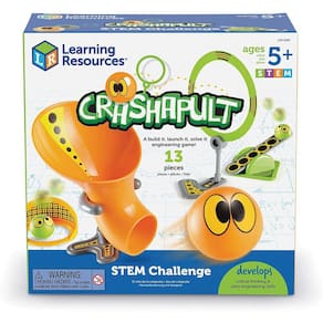 Learning Resources Crashapult STEM Challenge, STEM Catapult Game, 13 Peças, Idades 5+