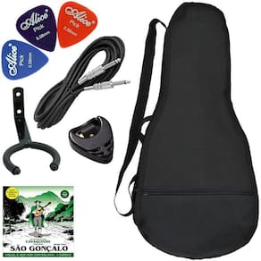 Kit Acessórios Cavaquinho Com Capa Palhetas Cabo Suporte Cordas Cvx01