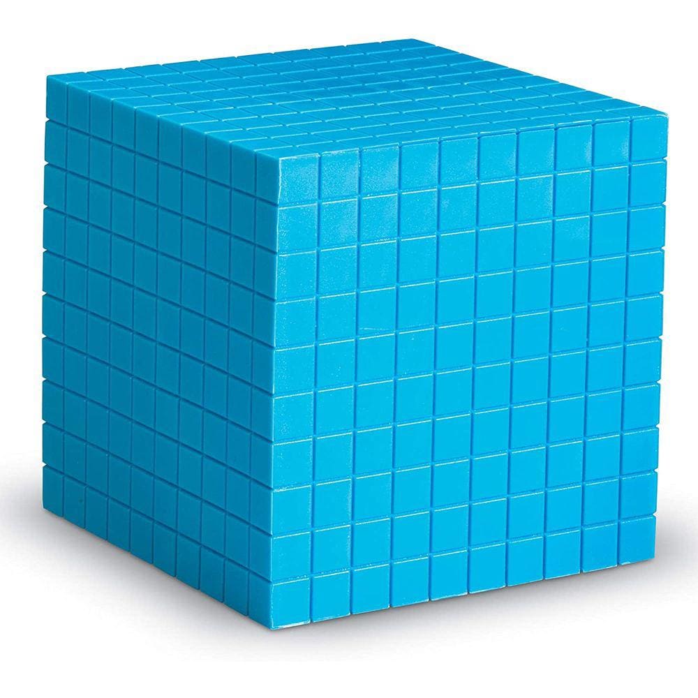 Recursos de aprendizagem Base plástica azul dez cubo