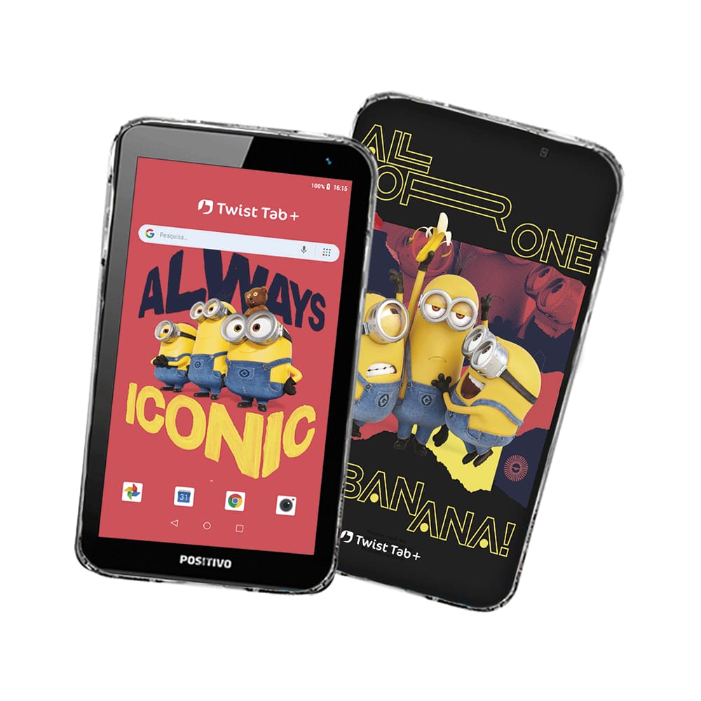 Tablet Positivo Twist Tab Minions + 64GB Wi-Fi 7&quot; - Preto