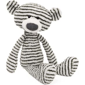 Gund Stripe Toothpick Teddy Bear Preto e Branco Listrado Pelúcia Animal Recheado, 15"
