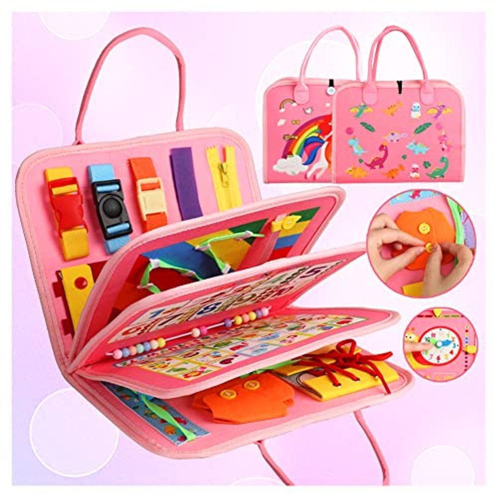 fyjous Busy Board para criança de 1 ano, Montessori Busy Boa