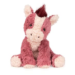 GUND Cozys Collection Cavalo de pelúcia de pelúcia para idades de 1 e acima, Rosa / Vermelho, 10 "