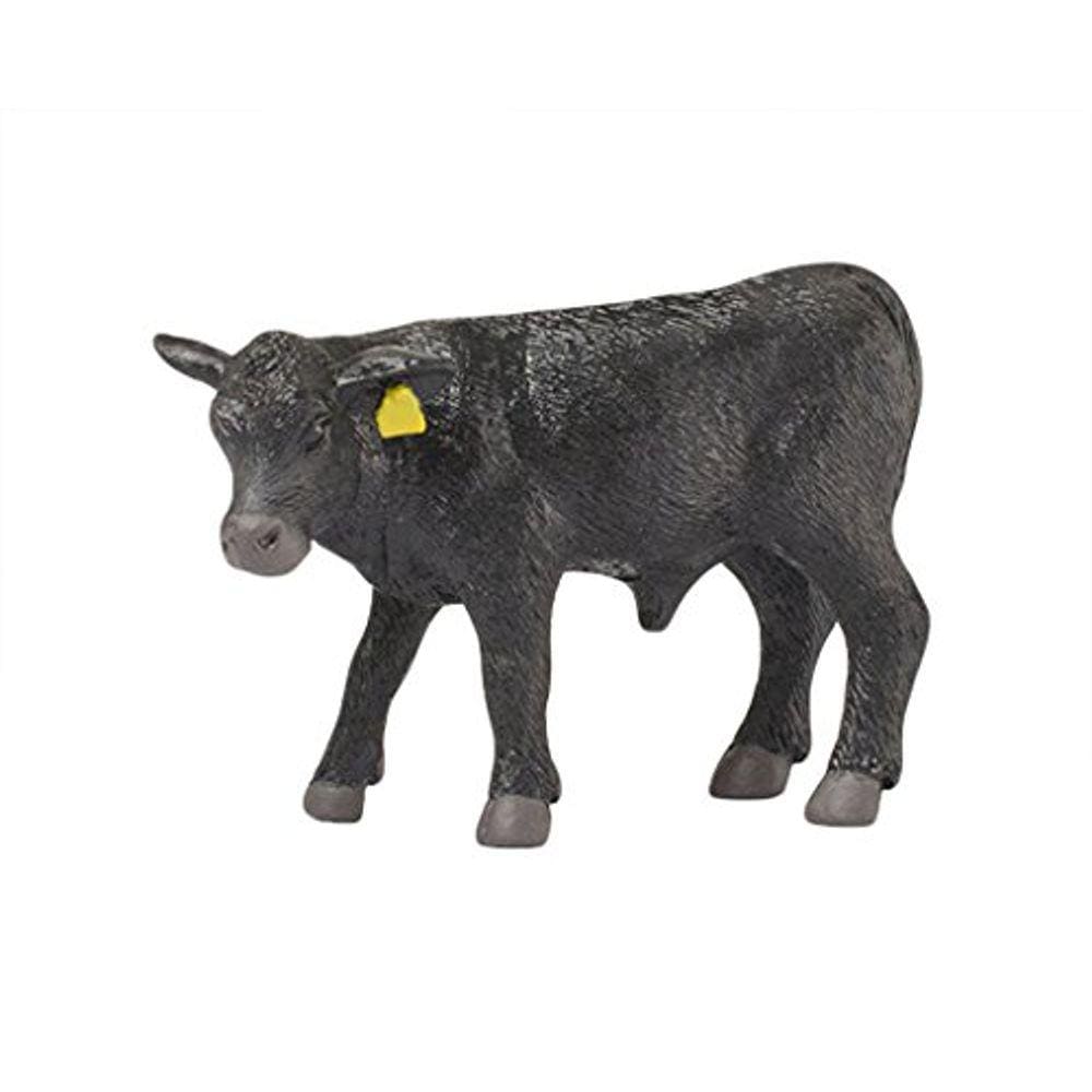 Little Buster Toys Angus Calf - Bezerro Angus Preto Realista, Escala 1/16