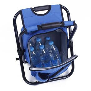 Cadeira Mochila Bolsa Semi Termica 2 Em 1 Banco Pesca Praia Pescaria Camping Acampamento