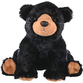 Wild Republic Black Bear Plush, Stuffed Animal, Pelúcia Brinquedo, Presentes para Crianças, Cuddlekins 12 Polegadas