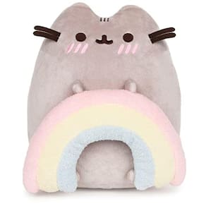 GUND Pusheen com Rainbow Plush Stuffed Animal Cat, 9,5 "