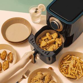 Forma Redonda Descartável 50Un Para Air Fryer