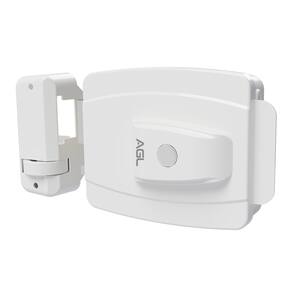 Fechadura mini AGL 42mm interna simples 12v botão branco AGL