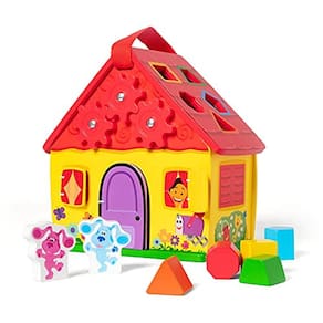 Melissa & Doug Blue`s Clues & You! Conjunto de reprodução de atividade do sorter de forma de madeira de madeira (8 peças)