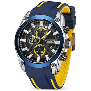 Megir Masculino Esporte Cronógrafo Relógio de Quartzo Luminoso com Alça de Silicone Fashion