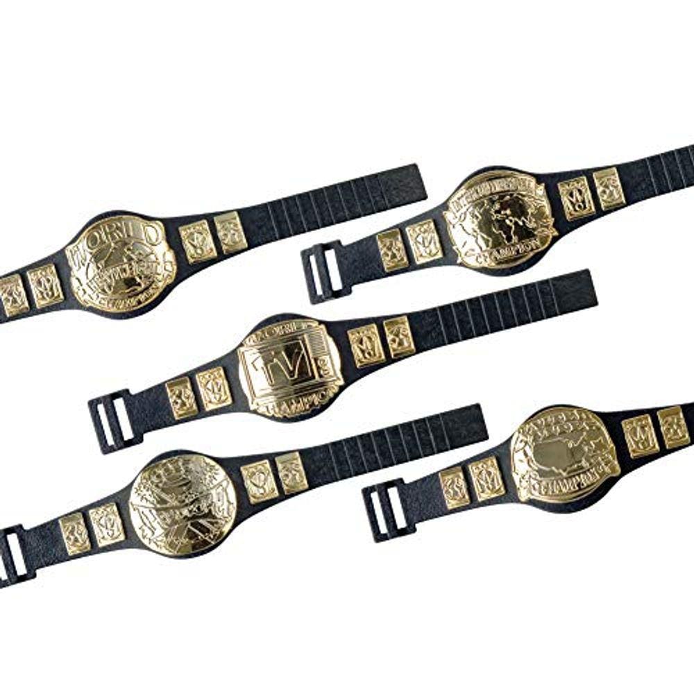 Conjunto de 5 cinturões de campeonato para figuras de ação de wrestling