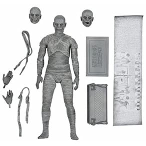Universal Monsters Múmia 7IN Ultimate AF Preto e Branco VER