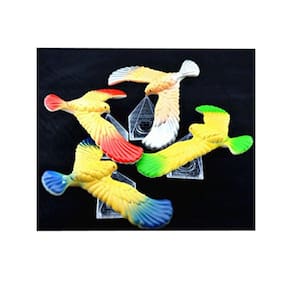 C&H Solutions 3 Pcs Cute Balancencing Bird with Clear Triangle Stand (Cores podem variar)