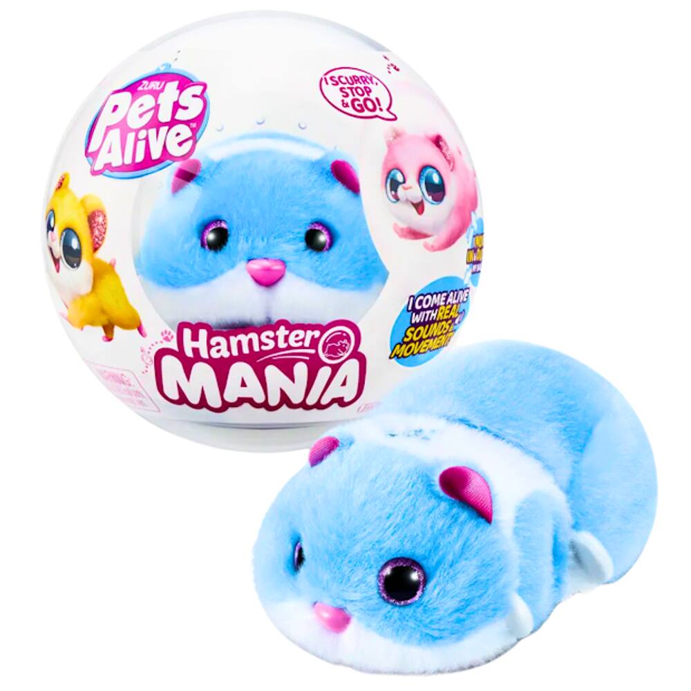 Pelúcia Pets Alive Hamster Mania Colorido Candide