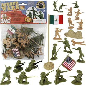 34 Figuras de Soldados de Guerra - Batalha na Fronteira - Colecionáveis