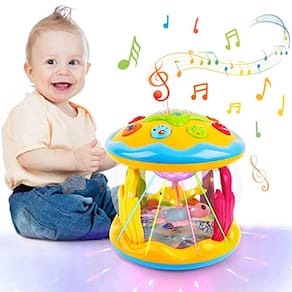 Brinquedos para Bebês 6 a 12 Meses - Ocean Projector Baby Light Up T