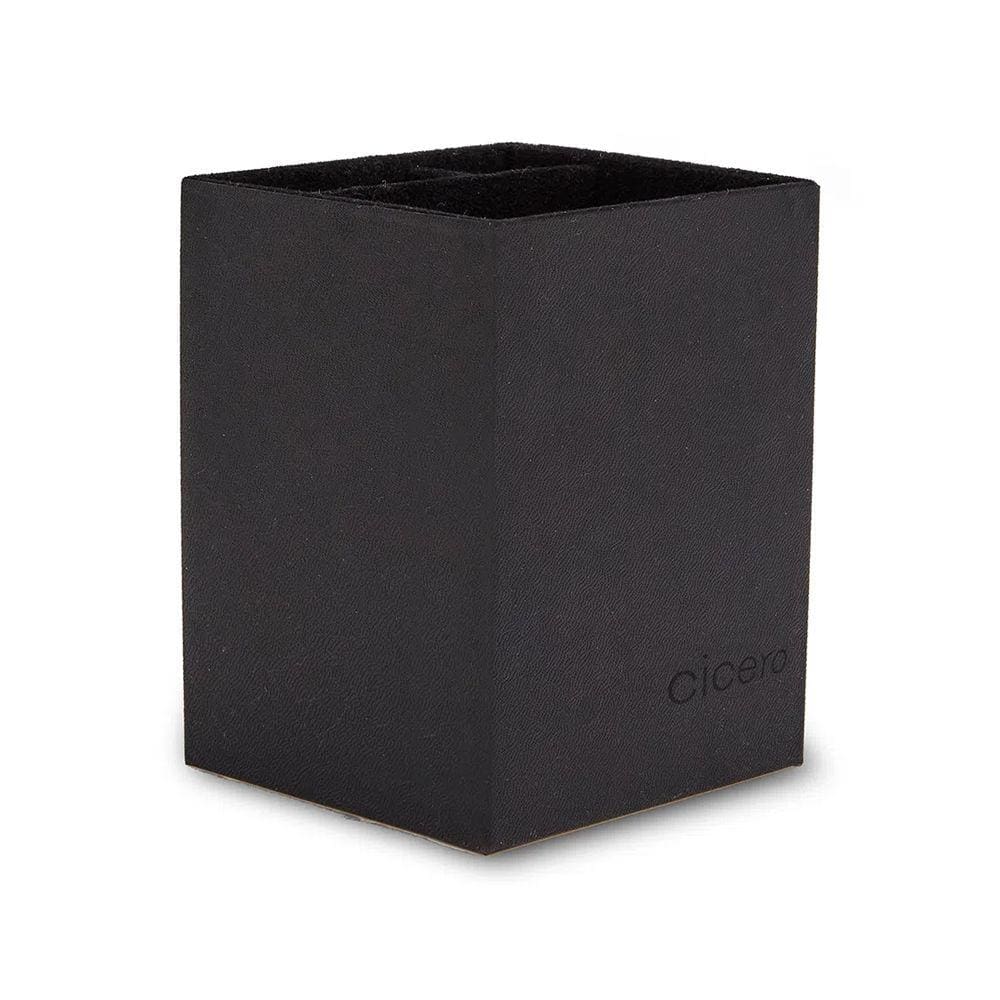 Porta Lápis Organizador com Divisórias Clássica Preto Cicero