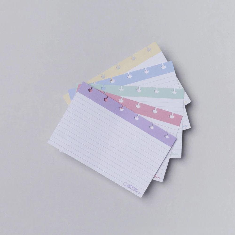 Fichas Pautadas 4x6 Caderno Inteligente Tons Pasteis Cifi1001
