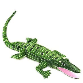 A-cool realista crocodilo recheado corpo enrolado bonecas de pelúcia brinquedos de jacaré mais de 40 polegadas