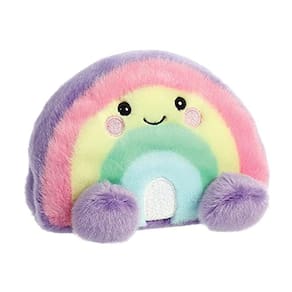 Aurora, 33577, Palm Pals Vivi Rainbow 5In, Brinquedo macio, Rosa, Roxo, Amarelo
