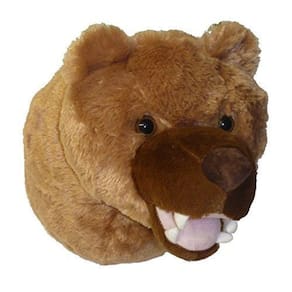 Adore 12 "Kodiak O urso pardo marrom pelúcia pelúcia animal de pelúcia Walltoy Wall Mount