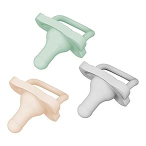 HappyPaci 100% De silicone do Dr. Brown 0-6m, BPA Free, Cool Gray, Green, Ecru, 3 Pack