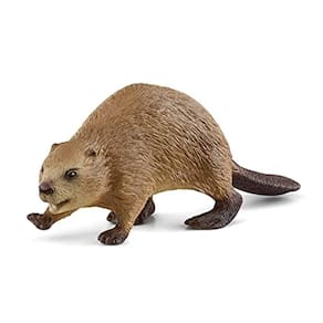 Brinquedo animal schleich vida selvagem para crianças de 3 anos, Castor