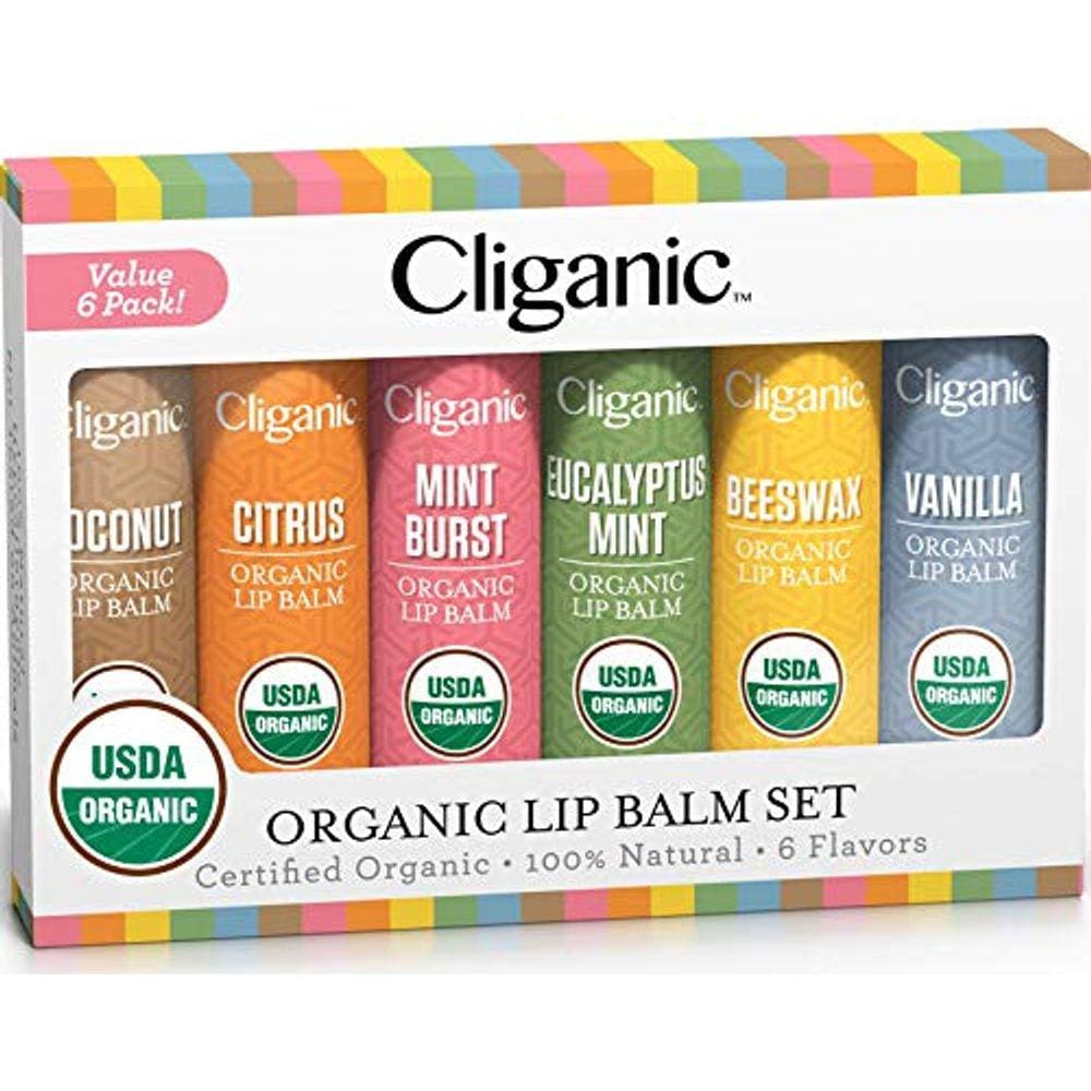 Bálsamo labial orgânico 100% l - 6 sabores - hidrata e repara lábios secos e rachados