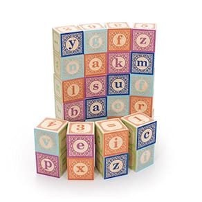 Uncle Goose Classic Blocos ABC minúsculos - Made in The USA