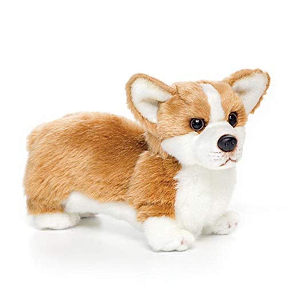 Nat e Jules em pé pequeno Corgi cão de pelúcia pelúcia brinquedo animal
