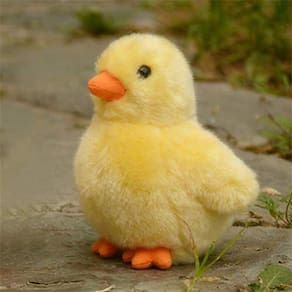 Galinha de pelúcia amarela do animal de pelúcia branca 5 polegadas, 12cm, brinquedo de pelúcia, brinquedo macio do pato (pintinho amarelo)