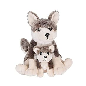 Rhode Island Novelty 12 “E 6" BIRTH OF LIFE WOLF PLUSH