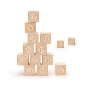 Blocos Tio Goose Uppercase Alphablank - Fabricado nos EUA