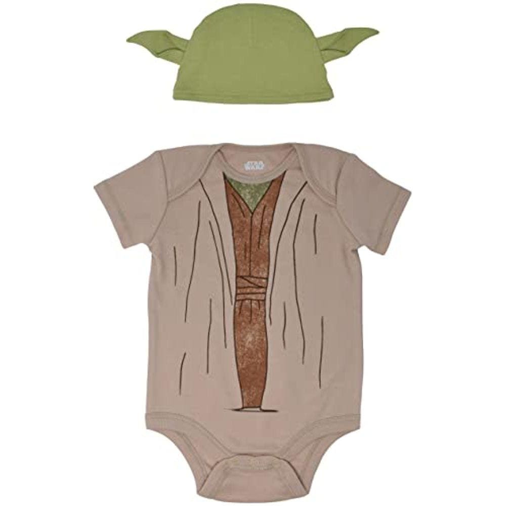 Body e chapéu para bebês recém-nascidos Star Wars The Child Yoda 3-6 meses